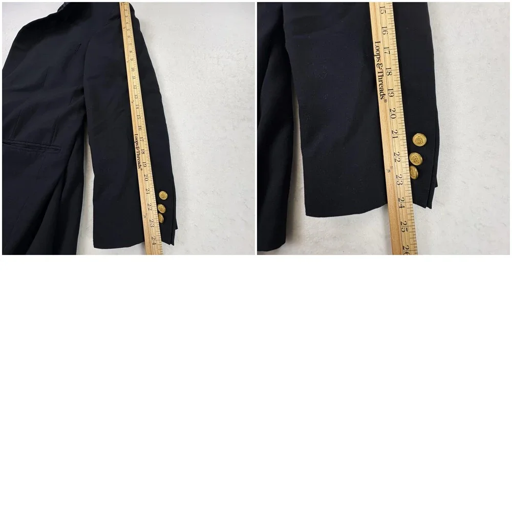 Vintage Brooks Brothers Brooksease Sport Coat Blazer Mens 41R Navy Blue Wool USA